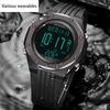 Fashion Single Display Cold Light Digital Watch Simple Multi-functional Temperature Measurement Waterproof Electronic Watch Outdoor Sports