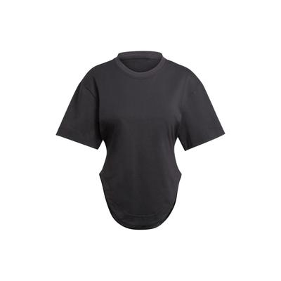 X Stella McCartney Sportswear T-Shirt mit geschwungenem Saum Damen Oberteile Schwarz IN3656