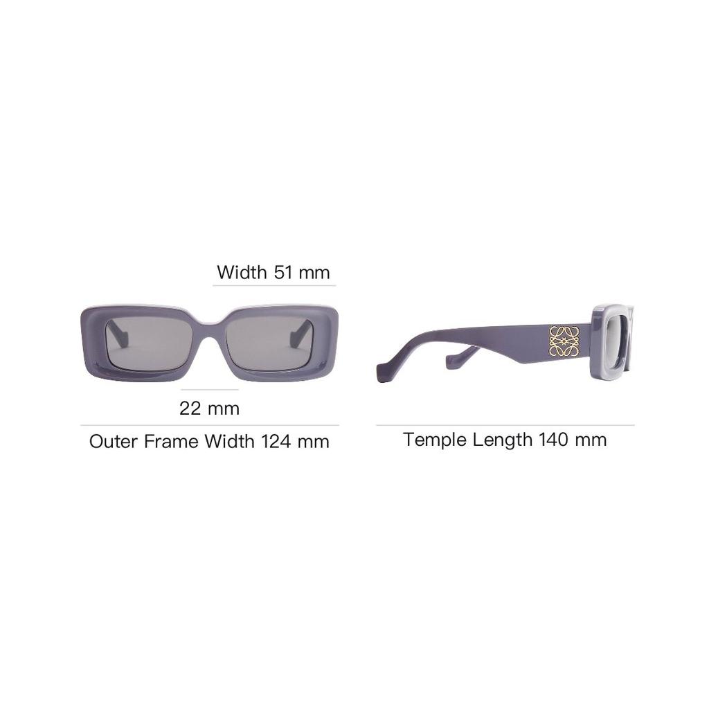 Loewe Logo Pattern Acetate Irregular Shape Sunglasses Women sunglasses Purple LW40101I81A
