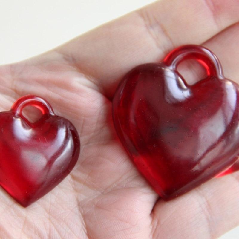 Valentinstag 3D Herz Anhänger Harzform Robuster Silikon Leicht zu lösen Tragbar für Schmuck Bastelbedarf