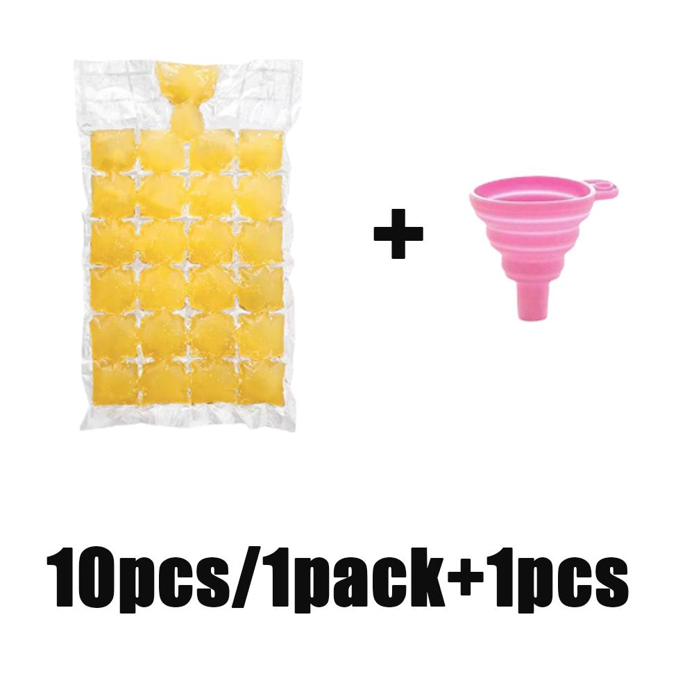 10-100pcs 10pcs/Pack Disposable Ice-Making Bags Transparent Portable Self-Styled Summer Bar Kitchen Camp Drinking Ice Cube Mold