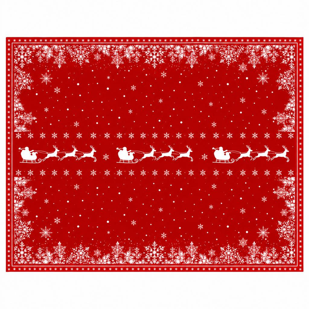 Vintage Christmas Tablecloth Santa Snowman Table Cover Christmas Decorations for Home Xmas Gifts Navidad Noel New Year