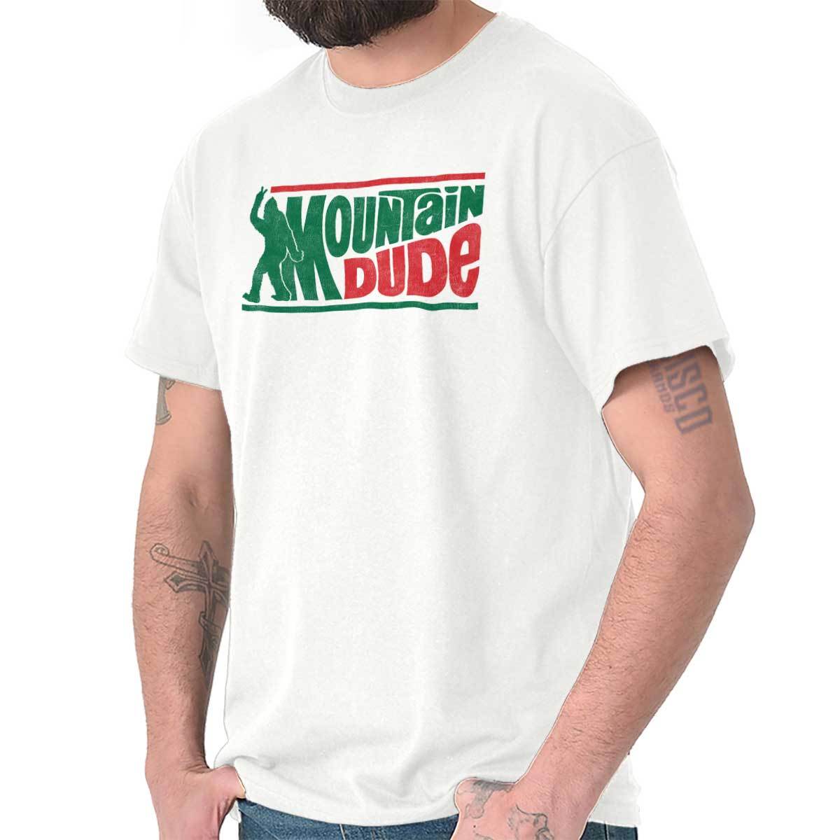 Cool Funny Bigfoot Humor Mountain Dude Joke Womens or Mens Crewneck T Shirt Tee XXXXL