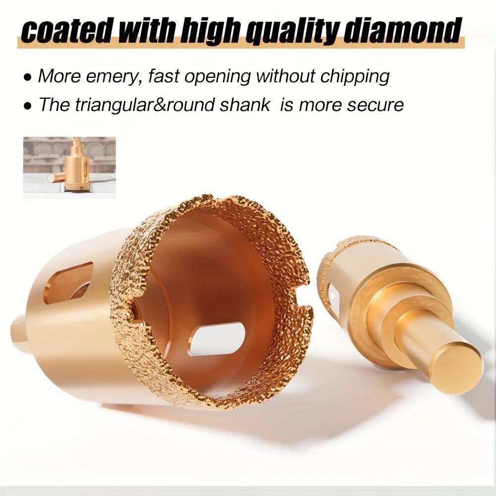 Set di 12 Punte da Trapano Diamantate per Vetro, Marmo e Pietra - Kit Sega a Tazza da 6-35mm con Attrezzi Manuali, Granito, Piastrelle, Ceramica