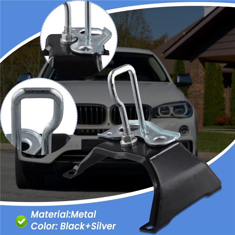 A58X-51237325992 Car Front Upper Passenger Hood Latch Lock For BMW X5 2014-2018 X6 F16 2015- BlackSilver