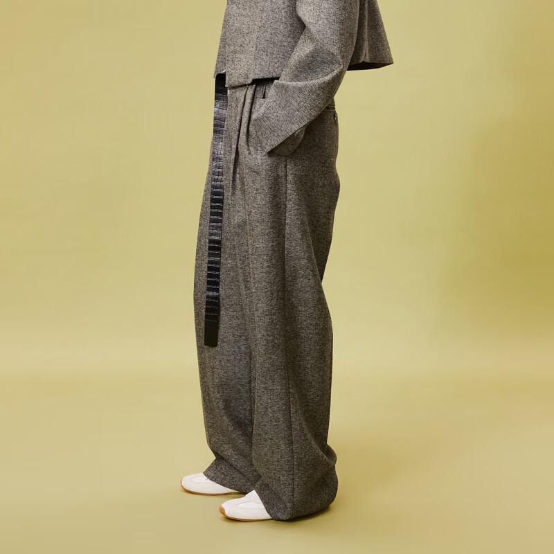 LESS 2024 Spring Lamb Wool Tweed Pants