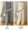 Women's 100% Wool Suit: Stylish Two-Piece Autumn/Winter Versatile Sweater & Pants Set
