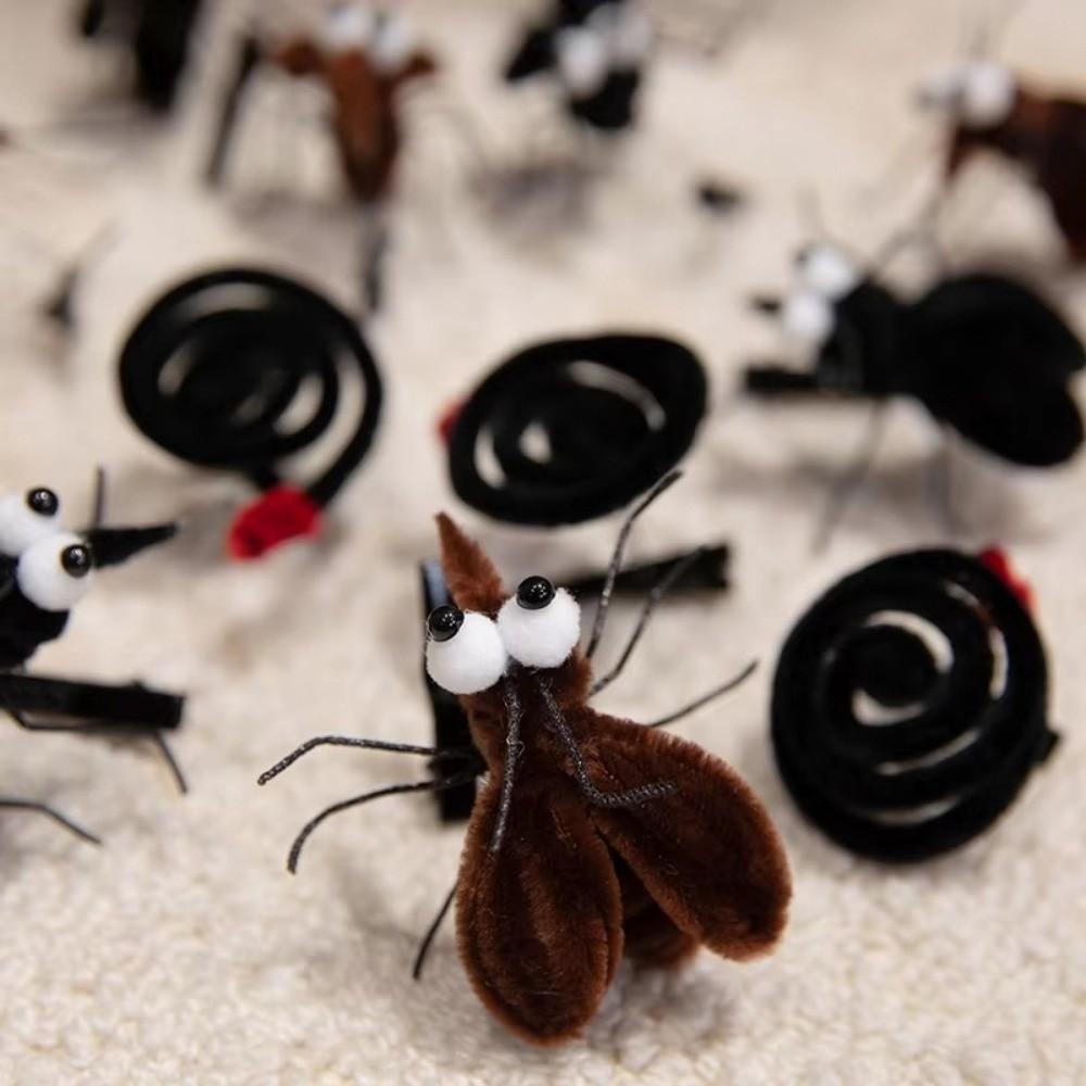 Funny Mosquito Hairpin Simulated Insect Spring Hairpin Cute Plush Toys  Photo Props