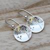 Cao Shi Simple Retro Dandelion Earrings - Ladies' Round Court Style Dangles