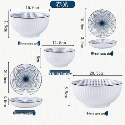 ZISIZ Japoński Zestaw Ceramicznych Talerzy