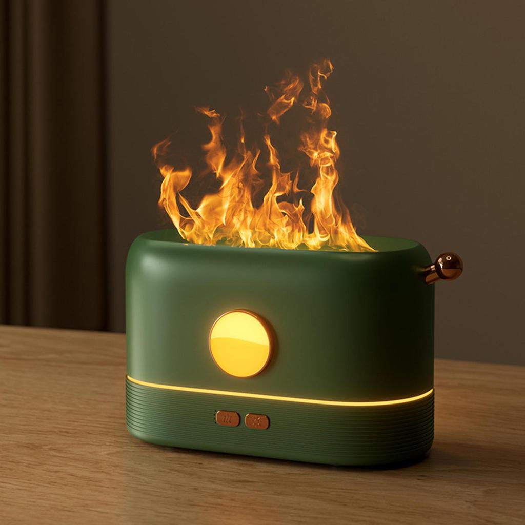 Simulated Flame Humidifier Aromatherapy Diffuser Quiet for Home