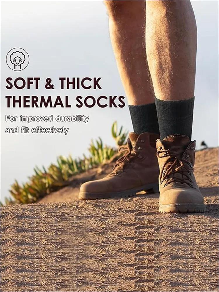 3pcs Thickened Cashmere Cloth Mid ,calf Cotton Socks , Warm And Cold ,proof Men's Mid ,calf Thermal Socks