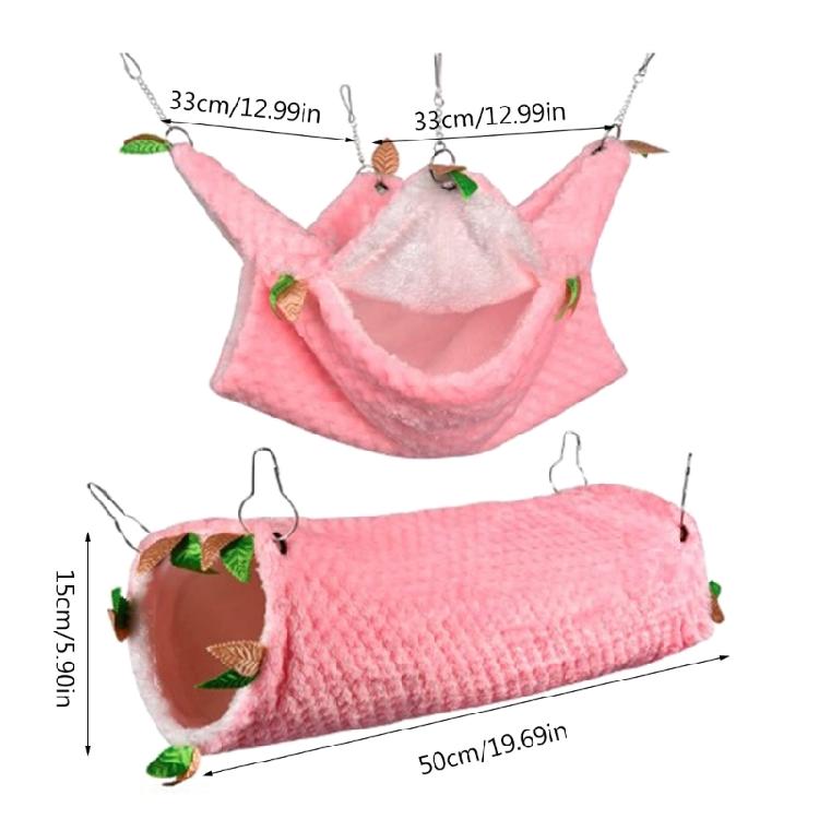 Hideaway Tunnel Warm Tube House Scratchproof Hammock Bunkbed for Reptile Animals