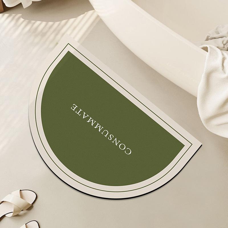 

Диатомовая грязь Подушка для ванной Противоскользящие быстросохнущие подушечки для ног Ванная комната Туалет Дверь Впитывающий коврик для пола Полукруглый домашний ковер 40 * 60CM