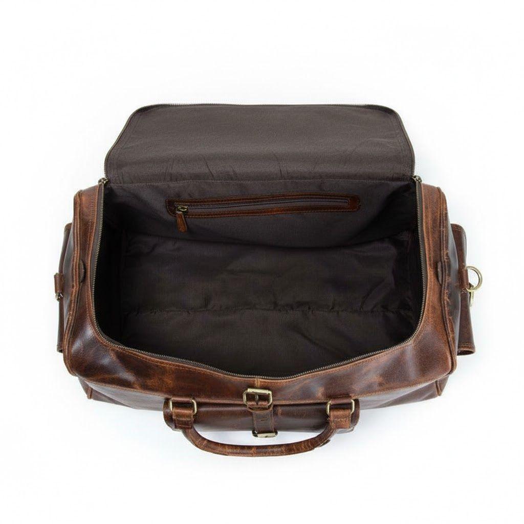 Brown Leather Travel Gift Set For Men|Birthday Gifts Men|Guy Gifts|Mens Gift|Valentines Day Gift For Him|Handmade Duffle Bag