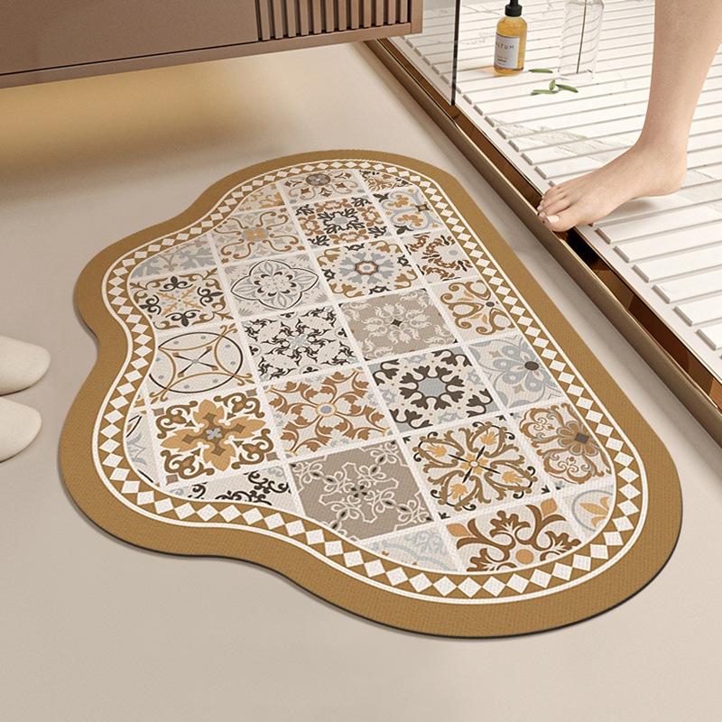 Cloud Bathroom Mat Toilet Soft Diatom Mud Strong Absorbent Foot Mat Toilet Door Non-slip Mat Quick Dry Mat