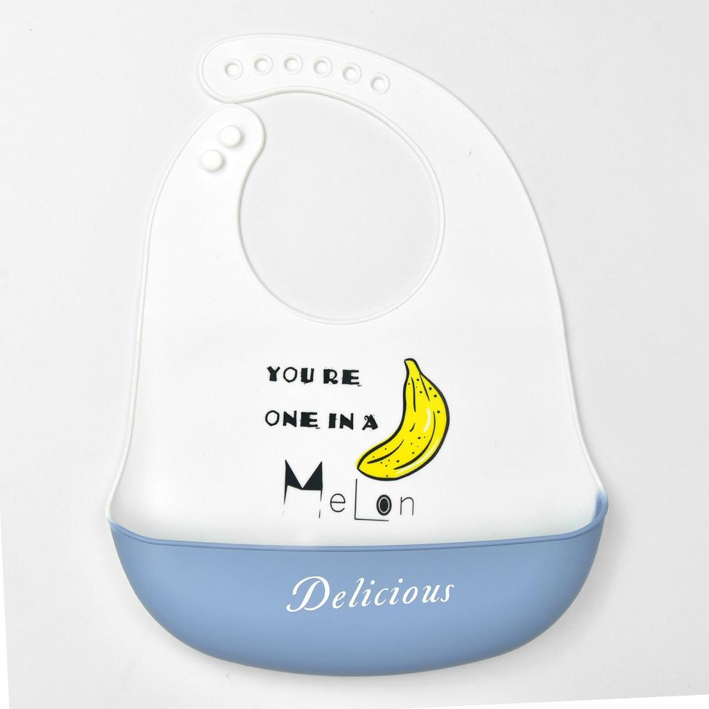 Babador de silicone à prova d'água para bebês - Babador de arroz descartável grande