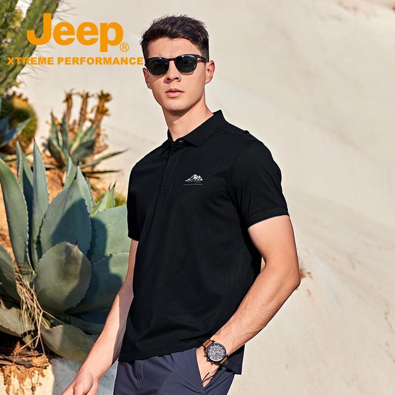 

JEEPPOLO Men s Breathable Quick-Dry Business Casual Polo Shirt M