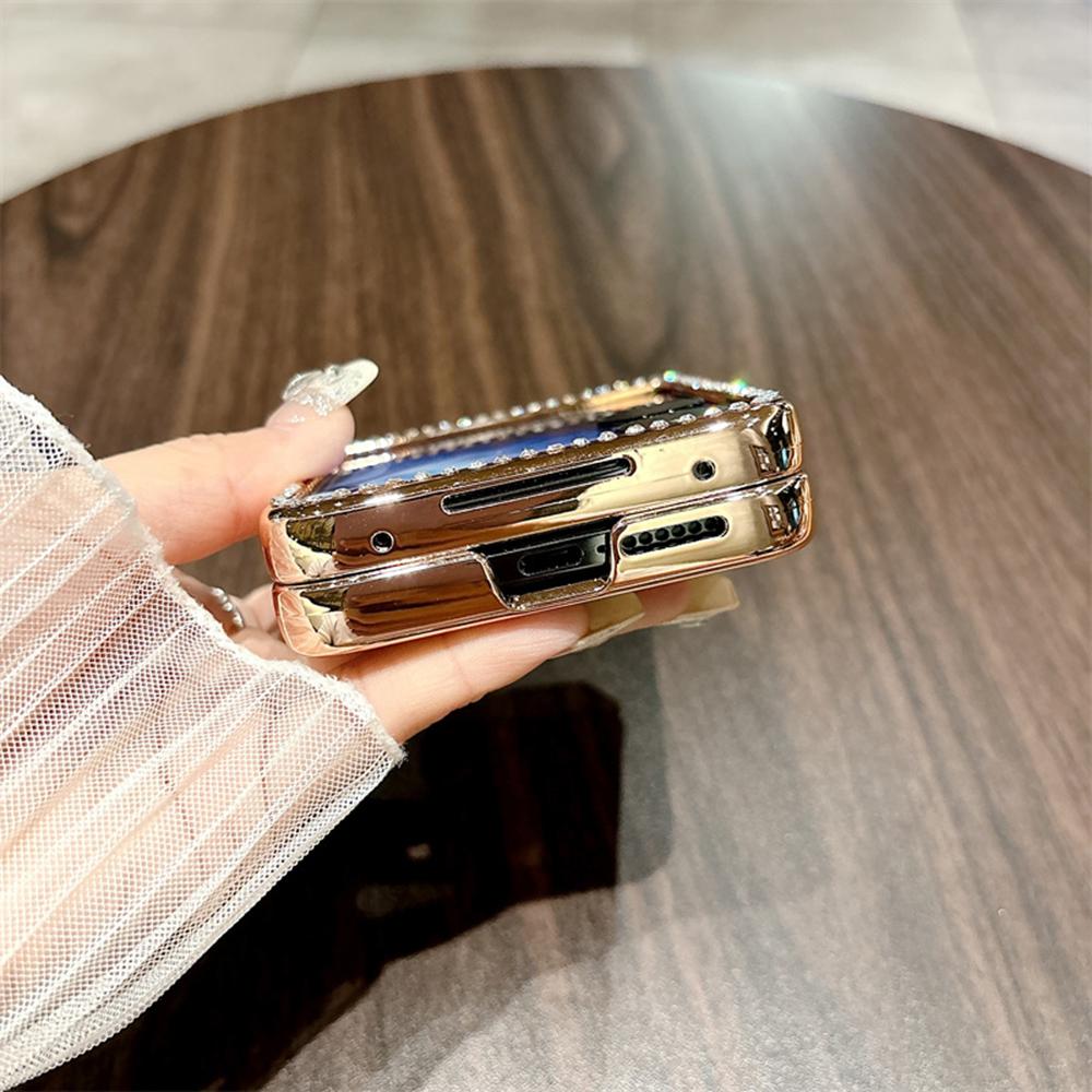 Pentru Xiaomi Mix Flip 5G Husă Protecție Balamală Strass Sclipici PC Husă Telefon