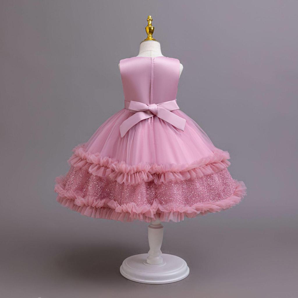 Dívčí šaty set Jaro Podzim Flitrovaná tylová sukně Dětské párty šaty Roztomilé princeznovské šaty a kabát Oblečení 2dílný oblek 5-11 let