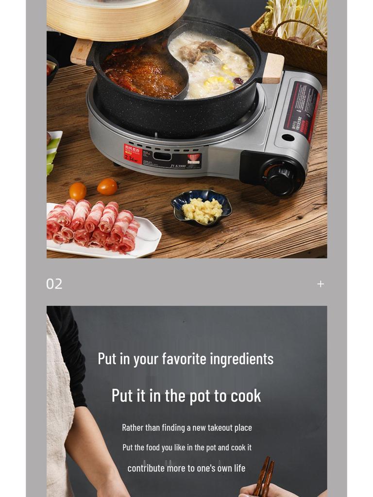 Portable Multifunctional Cassette Stove for Outdoor Cookouts & Grilling