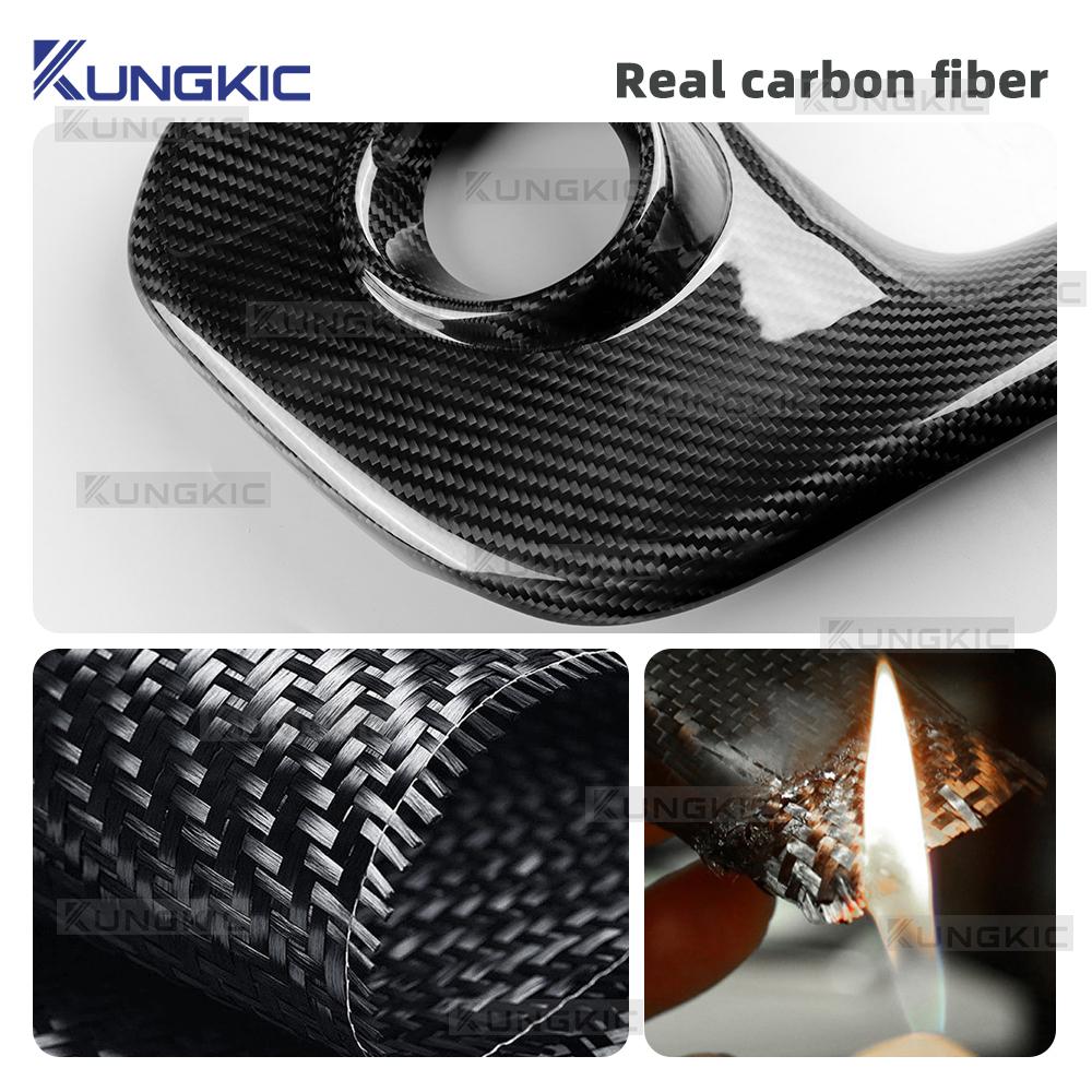 Real Hard Carbon Fiber Sticker For Abarth 595 695 2017 2018 2019 2020 2025 2025 2025 2025 LHD RHD Car Front Fog Lamp Cover 1Pair