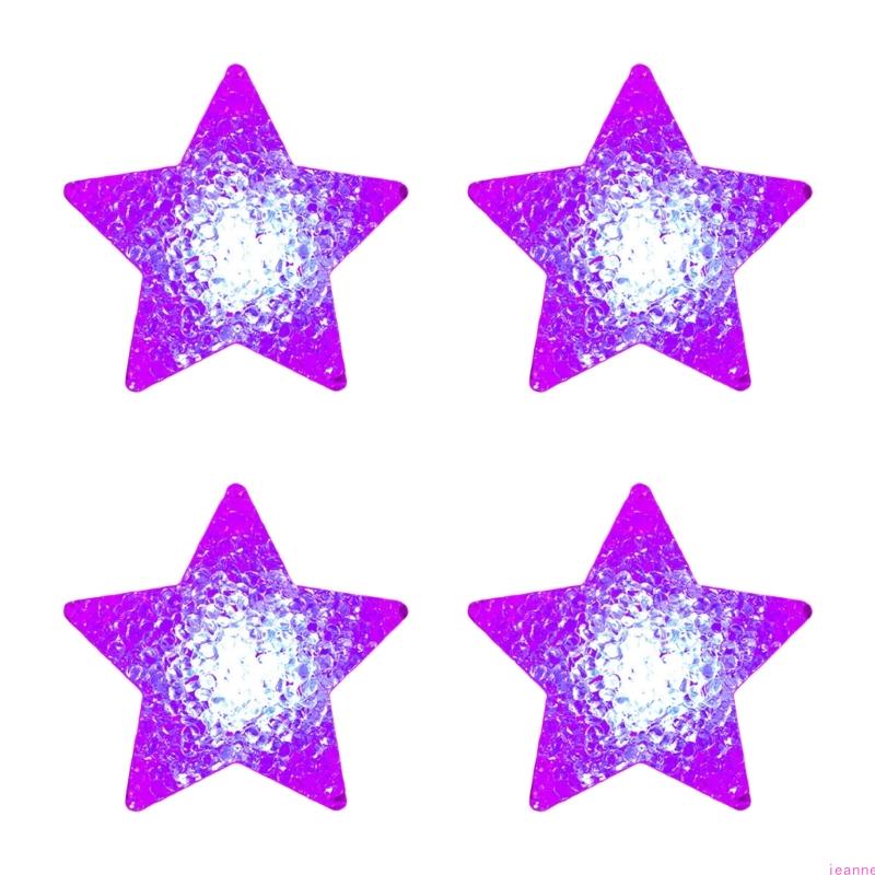 Pack Of 4 Handheld Star Lights For Dance Performances Stage Property Party Decorations Bright LED Glowing Effect