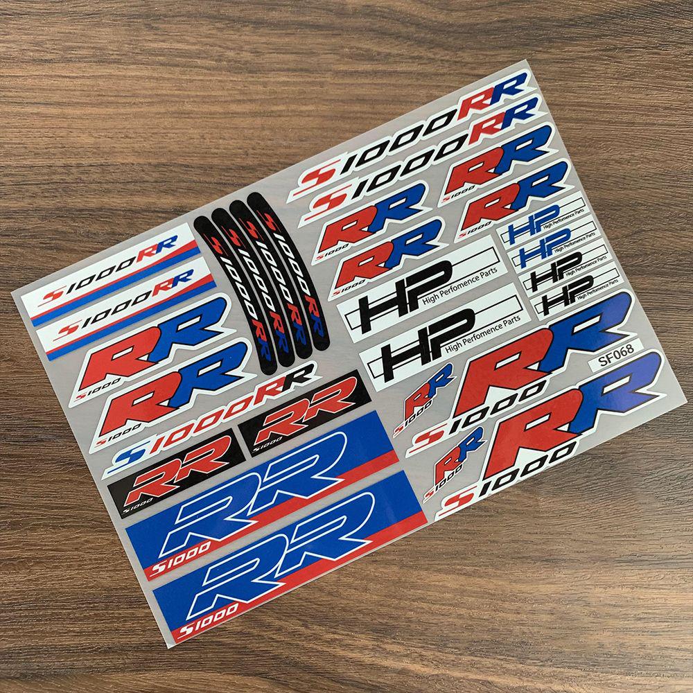 kfwhl7 Reflective Stickers for BMW Motorcycles - Helmet Decals with BMW Logo for G310GS/S1000RR/1200GS