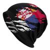 Serbia Flag Scratch Bonnet Hats Cool Knitting Hat For Unisex Women Warm Winter Serbian Proud Skullies Beanies Caps