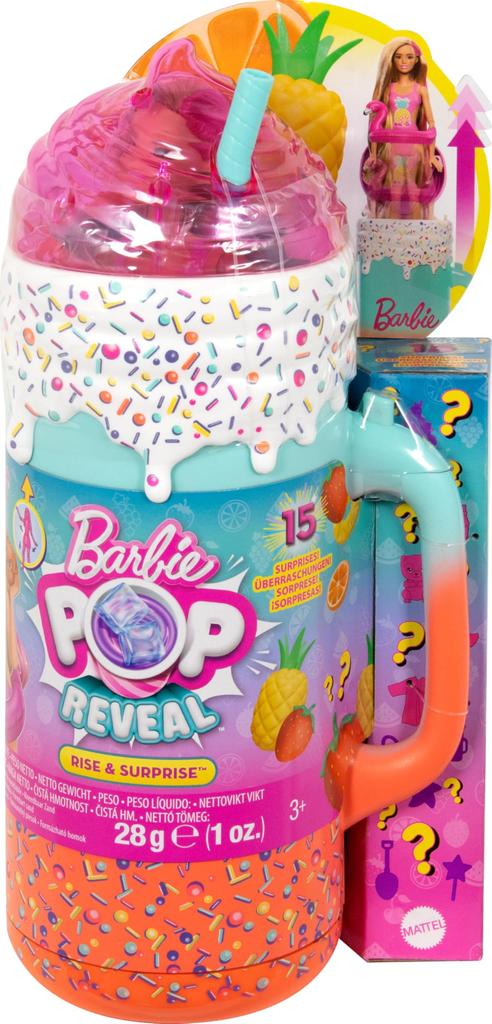 barbie Pop Reveal Doll Accessories Rise Surprise Fruit Series Gift Set with Scented Squishy Scented Moldable and More Over 15 Surprises & & Dolls,