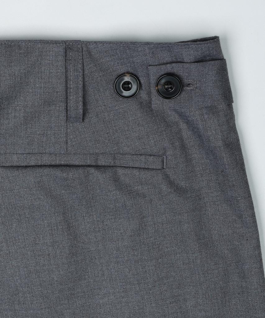 PRAIRIE Essential Double-Pleat Wide Slacks (Gray)