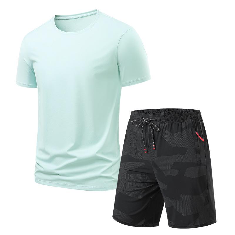 Breathable Sports Suit T-shirt Men's Shorts Casual Two-piece Suit Men's Lightweight Breathable Quick-drying
