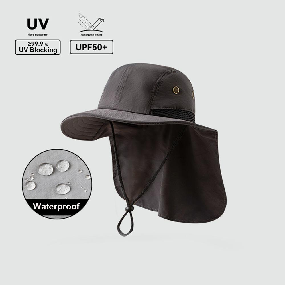 

Широкополая шляпа от солнца с клапаном на шее, панама, кепка для кемпинга и пешего туризма темно серый