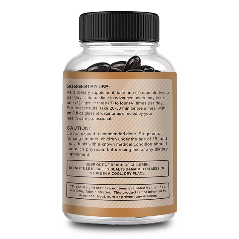 Kenofor Organic Black Maca Root Supplement 1900mg, Lepidium Meyenii, Peruvian, Premium Quality, 120 Caps