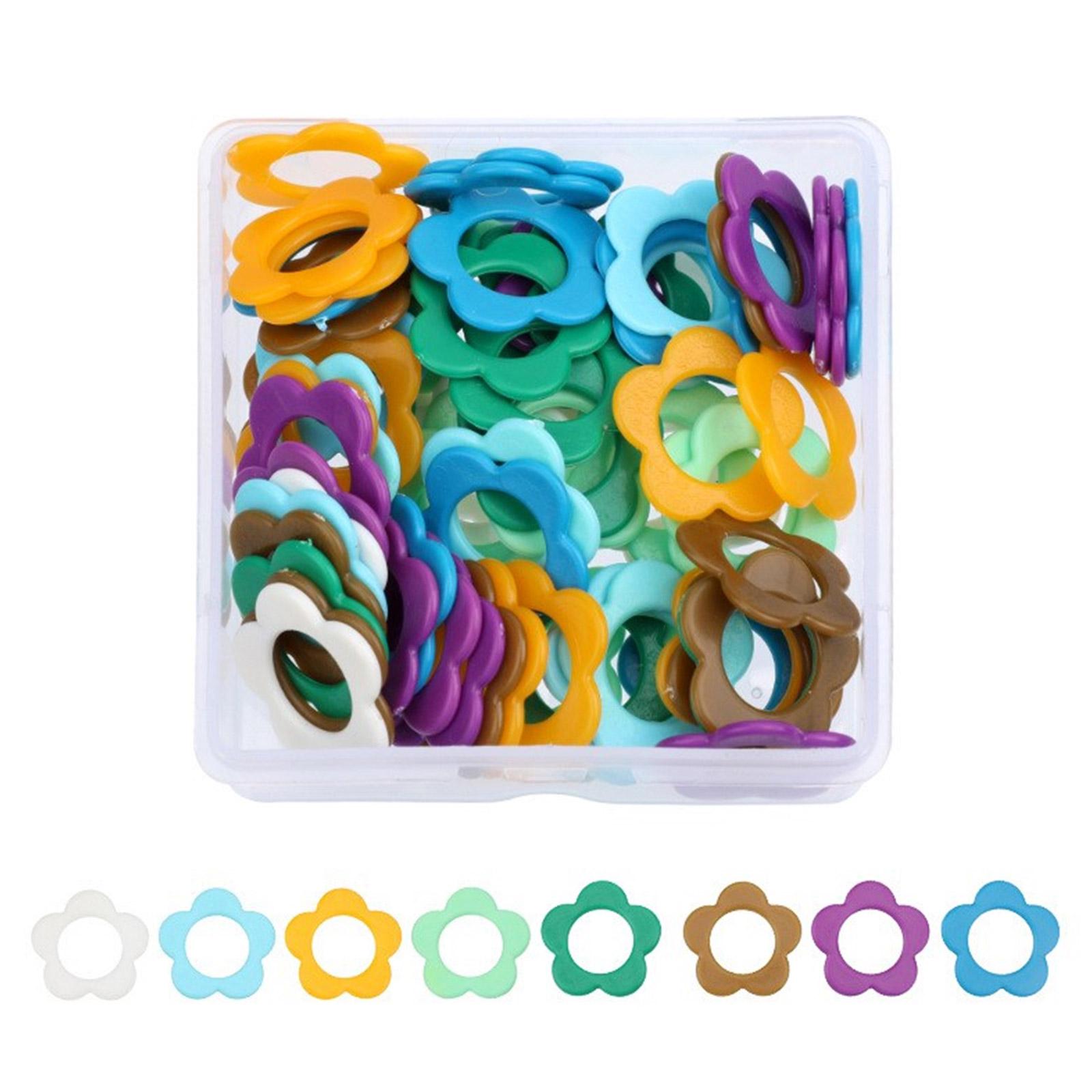 

60/80/160/240 шт. маркеры для вышивания в форме цветка сердца маркеры для фиксации крючком кольца многоцветные маркеры для фиксации вышивания