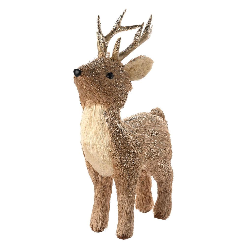 Standing Straw Deer 21cm