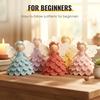 DIY Crochet Angel Ornament Handmade Yarn Craft Set Handwoven Material Kit Christmas Tree Decor Kit for Beginners Professionals