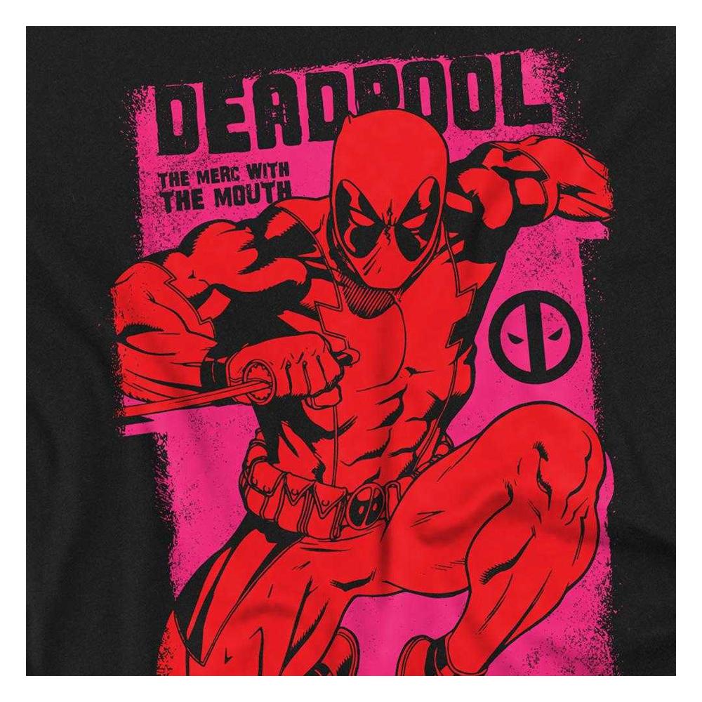 Deadpool Unisex Adult Merc With A Mouth Attack Long-Sleeved T-Shirt