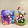 Figura Retrato Familiar de Super Mario Bros Super Mario Bros 27 cm Figuras de Anime Figura de Acción de Mario Tubo