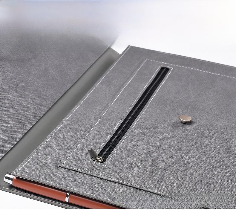 Leather document bag/folder, A4/A5 size, for official documents and materials storage bag for office school homework use