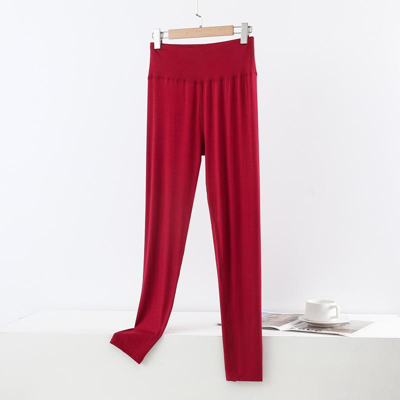 Modal High-Waisted Women s Leggings - Spring/Autumn Skinny Plus Size Tapered Pants 2XL