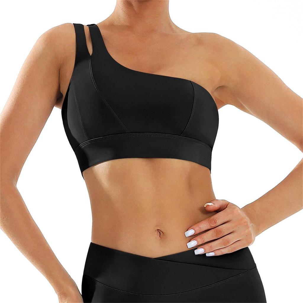 Nude Feeling One-Shoulder Quick-Dry Yoga Bra WX8002