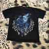 Vintage Y2k Wild T Shirt Unisexs L Black Nature Distressed Faded Wolf Animals Vintage Designer Clothes Streetwear Fashion