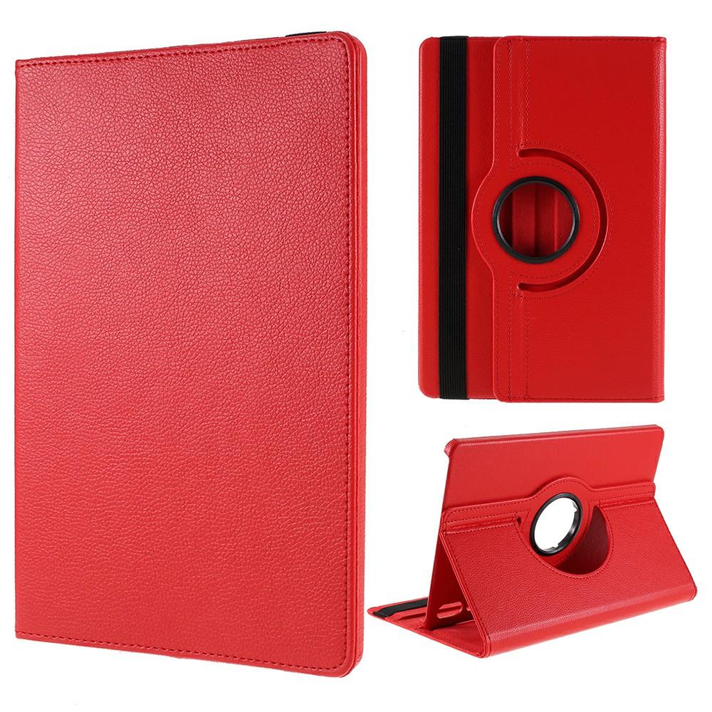 For Samsung Galaxy Tab S10 FE+ Case Rotating Stand PU Leather + PC Tablet Cover with Elastic Band