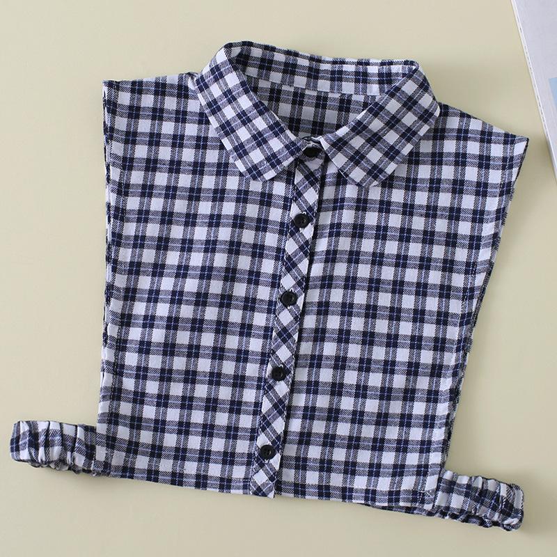 Women Cotton Printed Detachable Lapel Fake Collar Shirt White Ruffles False Collar Woman Removable False Blouse Nep Kraagie
