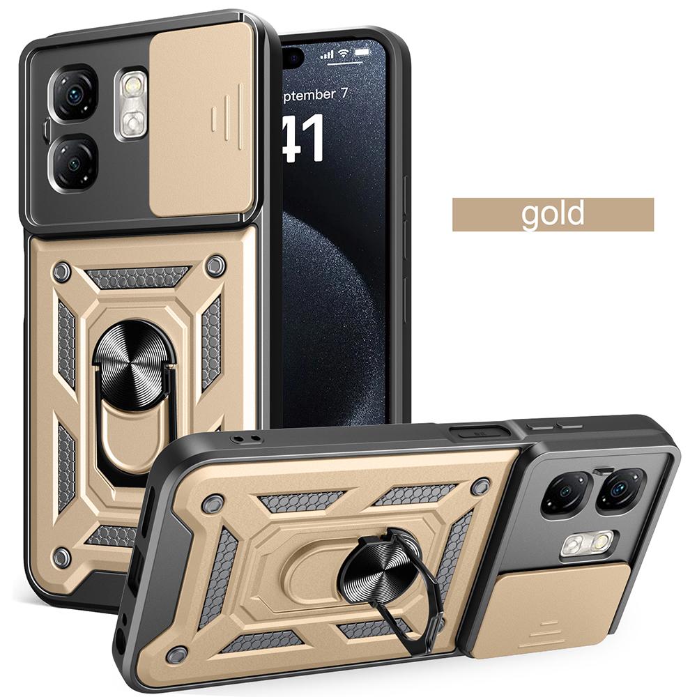 Slide Lens Camera Protect Armor Funda for Infinix Smart 9 Case Magnetic Rotate Ring Stand Holder Cover for Infinix Hot 50i Case