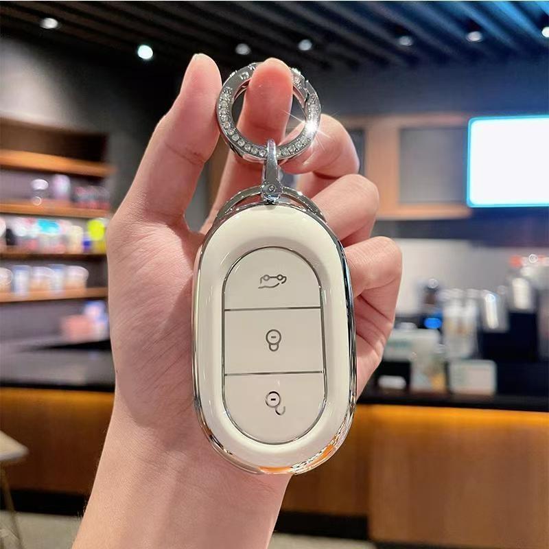 Tpu Car Key Case For Saic Im Zhiji Ls6 L6 Ls7 Accessories Keychain Remote Cover Shell Ring Holder Fob Housing