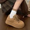 Fashion Women's Shoes High On Platform Lace Up Round Toe Spring Autumn Retro Ladies Footwear Daily Routine Designer Luxury Y2k Fashion
