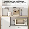 Kitchen Cupboard, Freestanding Kitchen Cabinet with 2 Cabinets, 2 Drawers, Open and Adjustable Shelves, White