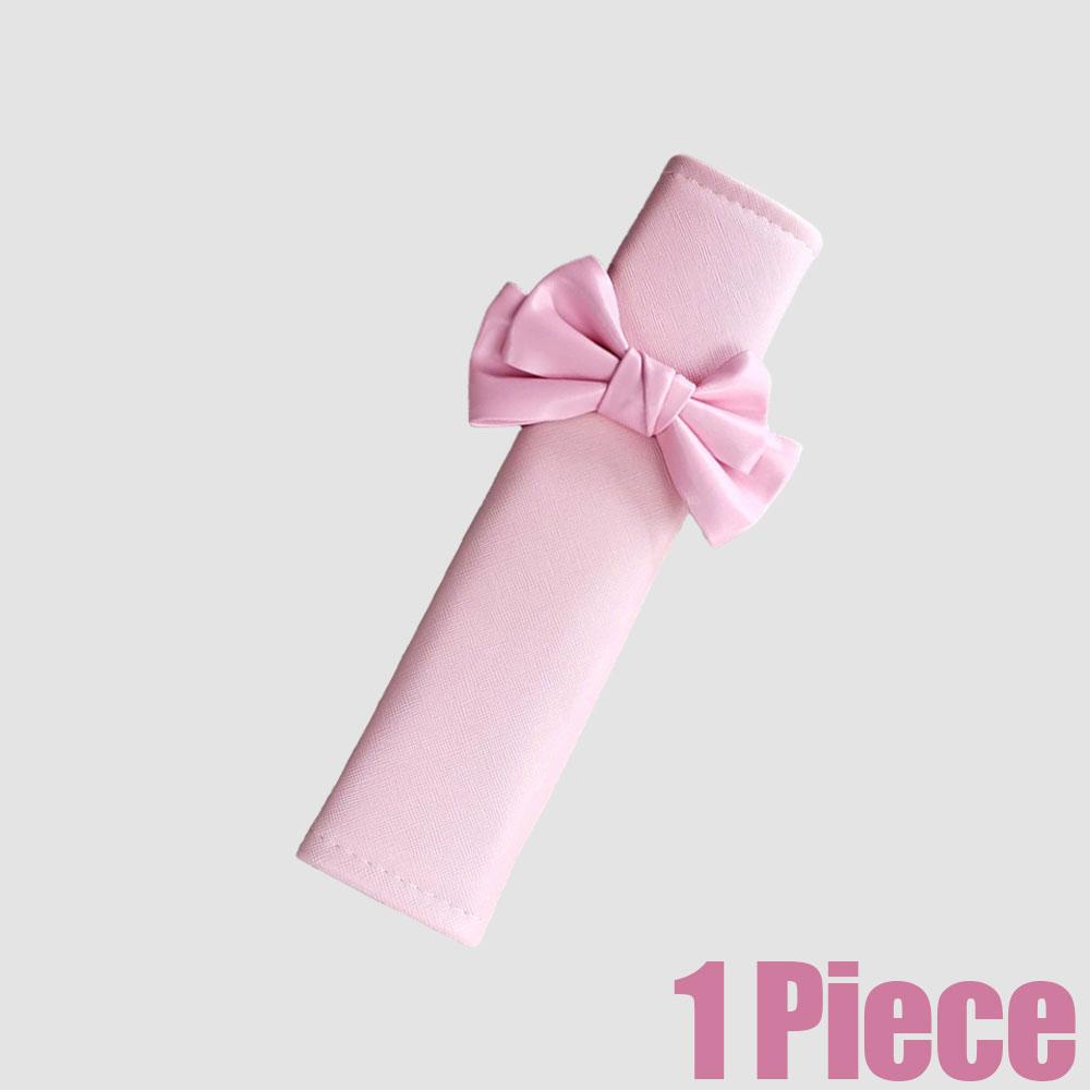 1pc Bow Tie Shoulder Pad Car Seat Belt Small Interior Decoration Protection Cartoon Creative Insurance Cover Car Accessories